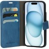 Mobiparts Classic Wallet Case hoesje voor Apple iPhone 15 - Blauw