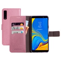 Mobiparts Saffiano Wallet Case hoesje voor Samsung Galaxy A7 2018 - Roze