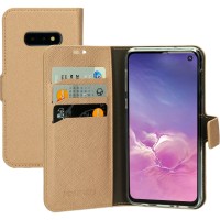 Mobiparts Saffiano Wallet Case hoesje voor Samsung Galaxy S10e - Bronze