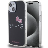 Hello Kitty IML Kitty Face Back Cover voor Apple iPhone 15 - Zwart