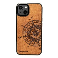 Bewood Wooden Echt Houten Back Cover voor Apple iPhone 15 - Traveler Merbau
