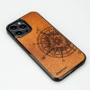 Bewood Wooden Echt Houten Back Cover voor Apple iPhone 13 Pro Max - Traveler Merbau