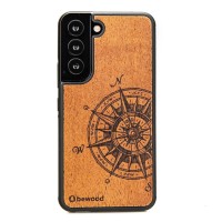 Bewood Wooden Echt Houten Back Cover voor Samsung Galaxy S22 - Traveler Merbau