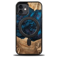 Bewood Wood and Resin Echt Houten Back Cover met MagSafe voor Apple iPhone 12 / iPhone 12 Pro - Unique Neptune