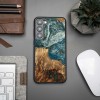 Bewood Wood and Resin Echt Houten Back Cover voor Samsung Galaxy S23 Plus - Unique Planet Earth