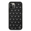 Mercedes-Benz Silver Stars Pattern Hard Case Back Cover voor Apple iPhone 12 / iPhone 12 Pro - Zwart