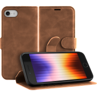 Just in Case Premium Wallet Case voor Apple iPhone SE 2022 - Bruin