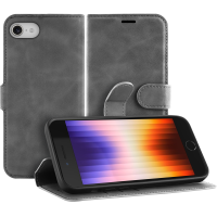 Just in Case Premium Wallet Case voor Apple iPhone SE 2022 - Grijs