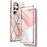 Supcase i-Blason Cosmo Case voor Samsung Galaxy S22 Ultra - Marmer Roze