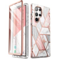 Supcase i-Blason Cosmo Case voor Samsung Galaxy S23 Ultra - Marmer Roze
