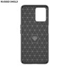 Techsuit Carbon Silicone Back Cover voor Realme C35/Narzo 50A Prime - Zwart