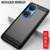 Techsuit Carbon Silicone Back Cover voor HONOR X7 - Zwart