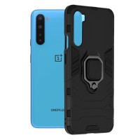 Techsuit Shield Silicone Back Cover voor OnePlus Nord - Zwart