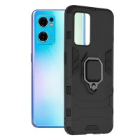 Techsuit Shield Silicone Back Cover voor Oppo Reno7 5G/Find X5 Lite - Zwart