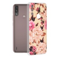 Techsuit Marble Back Cover voor Motorola Moto E7 Power / Moto E7i Power - Mary Berry Nude