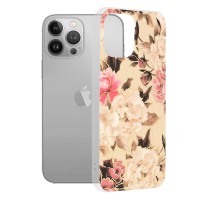 Techsuit Marble Back Cover voor Apple iPhone 13 Pro Max - Mary Berry Nude