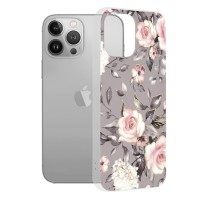Techsuit Marble Back Cover voor Apple iPhone 13 Pro Max - Bloom of Ruth Gray