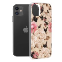 Techsuit Marble Back Cover voor Apple iPhone 11 - Mary Berry Nude