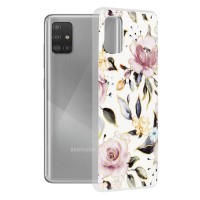 Techsuit Marble Back Cover voor Samsung Galaxy A51 4G/5G - Chloe White
