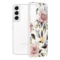 Techsuit Marble Back Cover voor Samsung Galaxy S22 - Chloe White