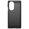 Techsuit Carbon Silicone Back Cover voor Motorola Edge 30 Pro - Zwart
