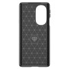 Techsuit Carbon Silicone Back Cover voor Motorola Edge 30 Pro - Zwart