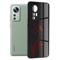 Techsuit Glaze Back Cover voor Xiaomi 12/12X - Red Nebula