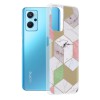 Techsuit Marble Back Cover voor Realme 9i / Oppo A76/A96 - Purple Hex