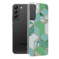 Techsuit Marble Back Cover voor Samsung Galaxy S22 Plus - Green Hex