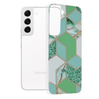 Techsuit Marble Back Cover voor Samsung Galaxy S22 - Green Hex