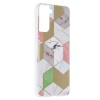 Techsuit Marble Back Cover voor Samsung Galaxy S21 Plus - Purple Hex