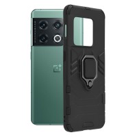 Techsuit Shield Silicone Back Cover voor OnePlus 10 Pro - Zwart