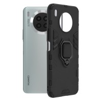 Techsuit Shield Silicone Back Cover voor HONOR 50 Lite / Huawei nova 8i - Zwart