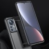 Techsuit Carbon Silicone Back Cover voor Xiaomi 12/12X - Zwart
