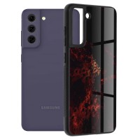 Techsuit Glaze Back Cover voor Samsung Galaxy S21 FE - Red Nebula