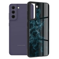 Techsuit Glaze Back Cover voor Samsung Galaxy S21 FE - Blue Nebula