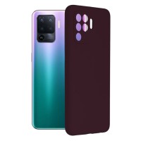 Techsuit Color Silicone Back Cover voor Oppo Reno5 Lite - Paars