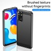 Techsuit Carbon Silicone Back Cover voor Xiaomi Redmi Note 11 / Redmi Note 11S - Zwart