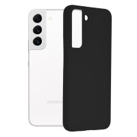 Techsuit Black Silicone Back Cover voor Samsung Galaxy S22 - Zwart