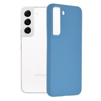 Techsuit Color Silicone Back Cover voor Samsung Galaxy S22 - Blauw