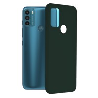 Techsuit Color Silicone Back Cover voor Motorola Moto G50 - Groen
