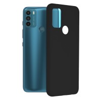 Techsuit Black Silicone Back Cover voor Motorola Moto G50 - Zwart