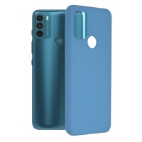 Techsuit Color Silicone Back Cover voor Motorola Moto G50 - Blauw