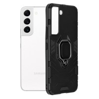 Techsuit Shield Silicone Back Cover voor Samsung Galaxy S22 - Zwart