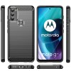 Techsuit Carbon Silicone Back Cover voor Motorola Moto G71 5G - Zwart