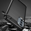Techsuit Carbon Silicone Back Cover voor Motorola Moto G41 / Moto G31 - Zwart