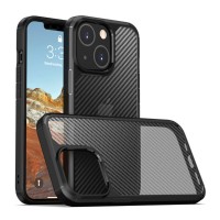 Techsuit Carbon Fuse Back Cover voor Apple iPhone 13 Mini - Zwart
