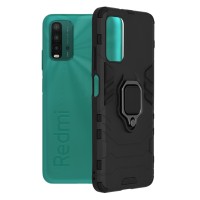 Techsuit Shield Silicone Back Cover voor Xiaomi Redmi 9T - Zwart
