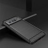 Techsuit Carbon Silicone Back Cover voor Google Pixel 6 Pro - Zwart