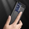 Techsuit Carbon Silicone Back Cover voor Motorola Moto G60S - Zwart
